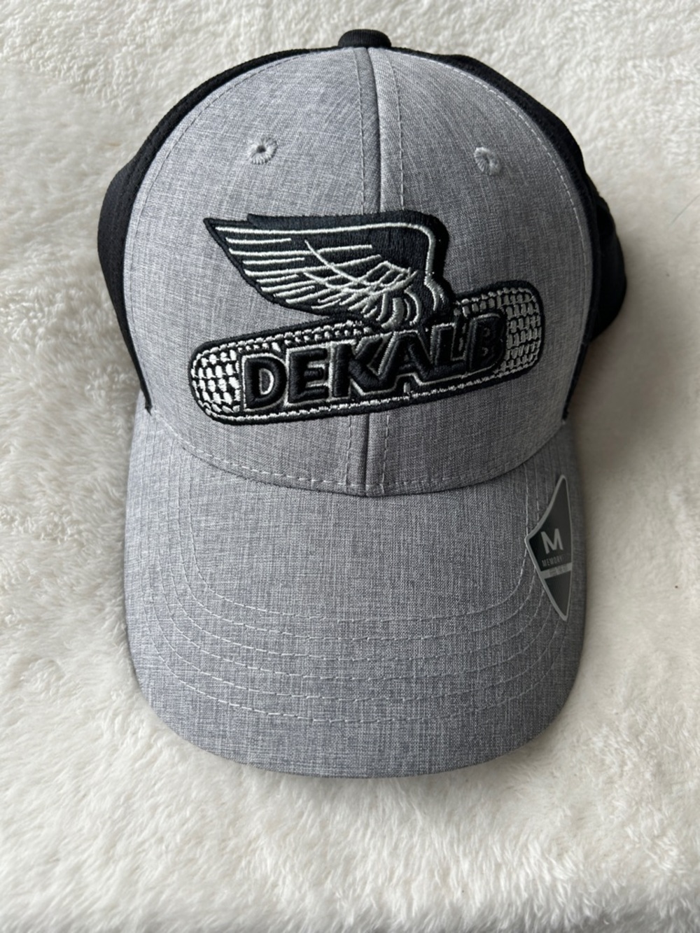 DEKALB Grey & Black Embroidered Logo Cap